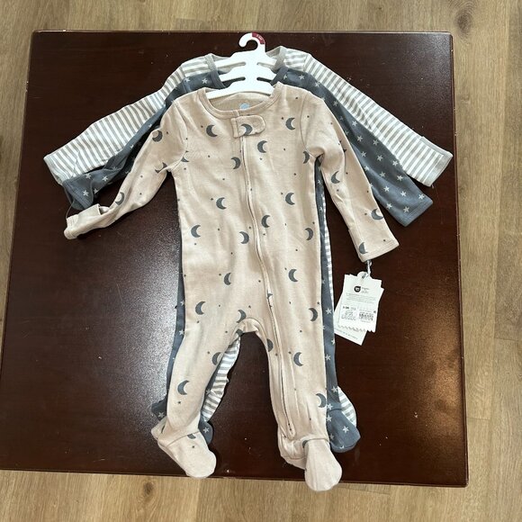 Cloud Island set of 3 footie Sleep n Plays, NWT 3-6 months - Picture 1 of 6